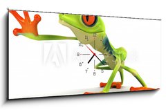 Obraz s hodinami   Grenouille, 120 x 50 cm