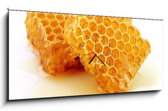 Obraz s hodinami   Honeycomb, 120 x 50 cm