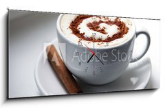 Obraz s hodinami 1D panorama - 120 x 50 cm F_AB35824622 - cinnamon