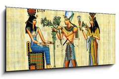Obraz s hodinami 1D panorama - 120 x 50 cm F_AB36866709 - Papiro egiziano