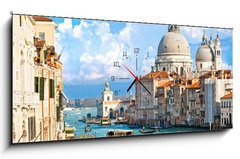 Obraz s hodinami   Venice, view of grand canal and basilica of santa maria della sa, 120 x 50 cm