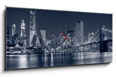 Obraz s hodinami 1D panorama - 120 x 50 cm F_AB37762397 - Manhattan, New York City.