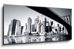 Obraz s hodinami   New York, 120 x 50 cm