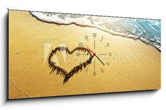 Obraz s hodinami   Love concept, 120 x 50 cm