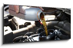 Obraz s hodinami 1D panorama - 120 x 50 cm F_AB39532800 - Lubrificante per motore auto - Lubrificante na motorové auto