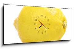 Obraz s hodinami 1D panorama - 120 x 50 cm F_AB40434929 - lemon