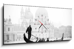 Obraz s hodinami   Venice, 120 x 50 cm