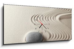 Obraz s hodinami 1D panorama - 120 x 50 cm F_AB40732784 - japanese zen garden