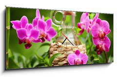 Obraz s hodinami 1D panorama - 120 x 50 cm F_AB40893550 - spa concept