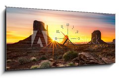 Obraz s hodinami 1D - 120 x 50 cm F_AB42149449 - Monument Valley