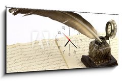 Obraz s hodinami 1D panorama - 120 x 50 cm F_AB42187918 - Antiche grafie - Starožitné grafiky