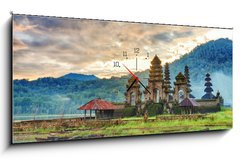 Obraz s hodinami   Komala Tirta, 120 x 50 cm