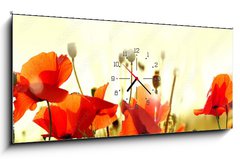 Obraz s hodinami 1D panorama - 120 x 50 cm F_AB43890892 - mak