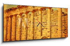Obraz s hodinami   Il porticato dorico del Ginnasio greco di Cirene  Libia, 120 x 50 cm