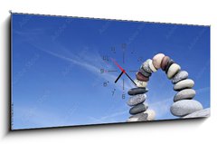 Obraz s hodinami 1D panorama - 120 x 50 cm F_AB44142672 - Balance Bogen