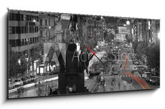 Obraz s hodinami 1D panorama - 120 x 50 cm F_AB45205966 - The Wenceslas Square, Prague