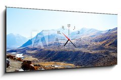 Obraz s hodinami 1D - 120 x 50 cm F_AB47546918 - Landscape, kora around of the mount Kailas