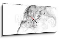 Obraz s hodinami   smoke, 120 x 50 cm