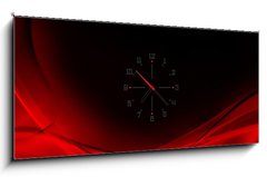 Obraz s hodinami 1D panorama - 120 x 50 cm F_AB52133830 - Abstract luminous red and black background