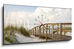 Obraz s hodinami   Boardwalk in the Beach Sand Dunes, 120 x 50 cm