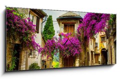 Obraz s hodinami 1D panorama - 120 x 50 cm F_AB54256974 - art beautiful old town of Provence