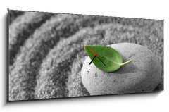 Obraz s hodinami 1D panorama - 120 x 50 cm F_AB5482325 - Zen garden - Zen zahrada