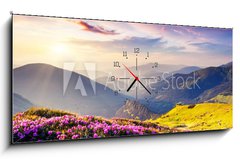 Obraz s hodinami 1D panorama - 120 x 50 cm F_AB56511624 - nature - Příroda