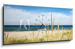 Obraz s hodinami   path to beach with dune grass, 120 x 50 cm