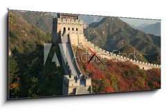 Obraz s hodinami   Great wall, 120 x 50 cm