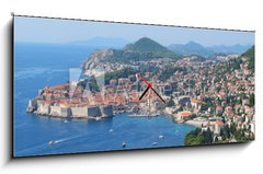 Obraz s hodinami 1D panorama - 120 x 50 cm F_AB58045022 - Dubrovnik Panorama