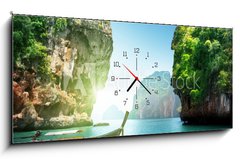 Obraz s hodinami 1D panorama - 120 x 50 cm F_AB58150552 - .fabled landscape of Thailand