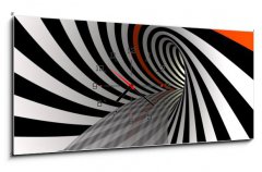 Obraz s hodinami   Tunnel of linesD, 120 x 50 cm