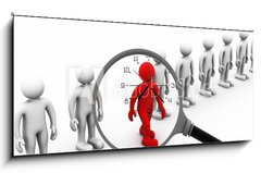 Obraz s hodinami 1D panorama - 120 x 50 cm F_AB62248984 - Job search and career choice employment concept - Koncepce zaměstnání a hledání zaměstnání