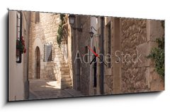 Obraz s hodinami 1D panorama - 120 x 50 cm F_AB624399 - sitges lane