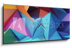 Obraz s hodinami 1D panorama - 120 x 50 cm F_AB62526017 - Abstract geometric background - Geometrické pozadí abstraktní