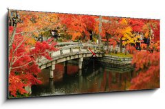 Obraz s hodinami   Autumn foliage at Eikando Temple in Kyoto, Japan, 120 x 50 cm