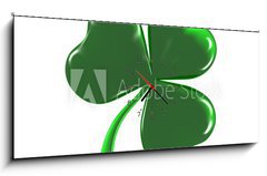 Obraz s hodinami 1D panorama - 120 x 50 cm F_AB6430021 - clover - jetel