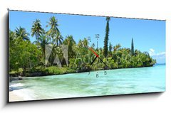 Obraz s hodinami 1D panorama - 120 x 50 cm F_AB64376162 - Nouvelle calédonie