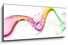 Obraz s hodinami 1D panorama - 120 x 50 cm F_AB66108176 - Colored smoke - Barevný kouř