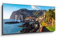 Obraz s hodinami   Madeira coastal view, looking South Central, 120 x 50 cm