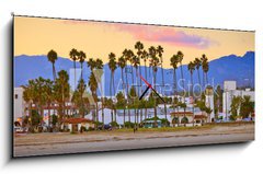 Obraz s hodinami 1D panorama - 120 x 50 cm F_AB69822660 - Santa Barbara from the pier