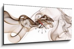 Obraz s hodinami   Smoke, 120 x 50 cm