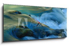 Obraz s hodinami 1D panorama - 120 x 50 cm F_AB70296854 - Colorful stream - Barevn proud