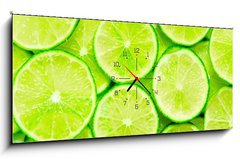 Obraz s hodinami   Lime Background, 120 x 50 cm