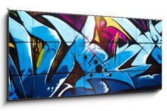 Obraz s hodinami 1D panorama - 120 x 50 cm F_AB72781235 - Street art graffiti - Pouliční umění graffiti