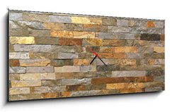 Obraz s hodinami 1D panorama - 120 x 50 cm F_AB75744500 - Stone tiles - Kamenné dlaždice