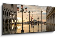Obraz s hodinami 1D panorama - 120 x 50 cm F_AB77398876 - Venezia  3989