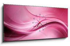 Obraz s hodinami 1D panorama - 120 x 50 cm F_AB77910938 - Creative Purple Waves