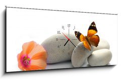 Obraz s hodinami   Papillon, 120 x 50 cm