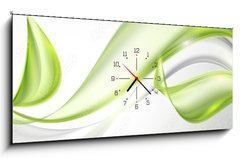 Obraz s hodinami 1D panorama - 120 x 50 cm F_AB80011553 - Abstract wave spring background